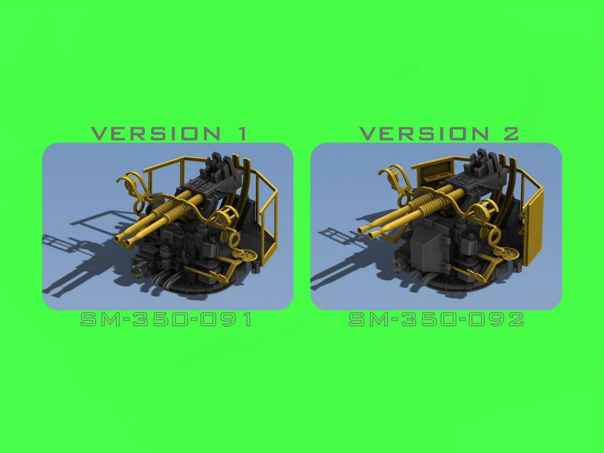 Photo of 1:350 scale US Navy 40mm/56 Bofors twin mount with Mk-51 director from Master