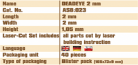 Deadeye Block 2mm Vessel Shipyard