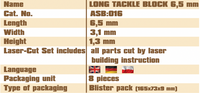 Long Tackle Block 6.5mm Vessel Shipyard
