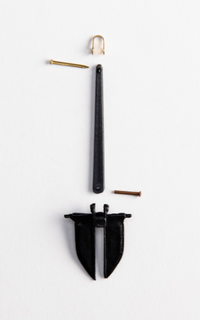Image of Amati's 60mm Danforth Anchor, displaying a precise miniature replica of the classic fluke-style anchor design, suitable for adding realistic detail to model ships and nautical dioramas.