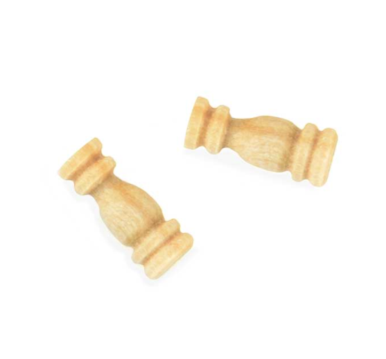 Image of Amati's 6mm Boxwood Stanchions, displaying finely crafted miniature wooden stanchions, perfect for detailed enhancements in model shipbuilding and maritime dioramas.