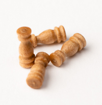Image of Amati B4035,06 Walnut Stanchions, displaying a set of finely crafted 6mm walnut miniature stanchions, ideal for adding detailed and elegant structural elements to model ships and nautical dioramas.
