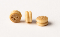 Image of Amati Boxwood Deadeyes in 3mm, showing a set of finely crafted miniature deadeyes for model ship rigging, perfect for adding detailed and historically accurate elements to scale naval models.