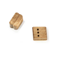 Image of Amati B4083,05 5mm Walnut Triple Blocks, featuring a set of 20 intricately crafted triple sheave blocks, ideal for detailed and advanced model ship rigging.