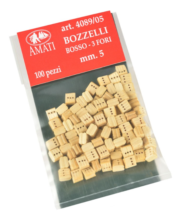 Triple Blocks 5mm Boxwood 20pcs Amati (B4089,05)