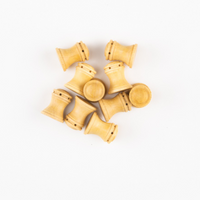 Image of Amati B4110,01 15mm Boxwood Capstans, a 2-piece set showcasing finely crafted capstans, ideal for adding detailed, authentic deck features to scale model ships.