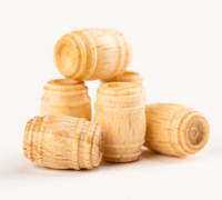 Image of Amati B4120,10 10mm Wooden Casks, showcasing finely turned miniature barrels, ideal for adding authentic and detailed elements to model ship scenes and dioramas.