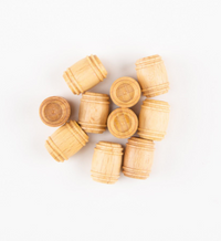 Image of Amati B4120,16 16mm Wooden Cask, showcasing a finely carved, realistic miniature barrel, ideal for adding authentic detail to model ships and dioramas.