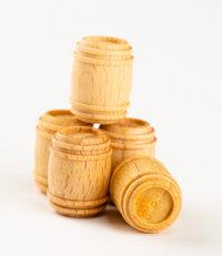 Image of Amati B4120,16 16mm Wooden Cask, showcasing a finely carved, realistic miniature barrel, ideal for adding authentic detail to model ships and dioramas.