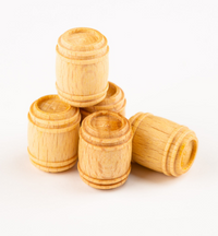 Image of Amati B4120,16 16mm Wooden Cask, showcasing a finely carved, realistic miniature barrel, ideal for adding authentic detail to model ships and dioramas.