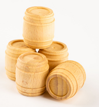 Photo of Amati's B4120,22 22mm Wooden Cask, depicting a finely crafted miniature barrel, ideal for adding historical detail to model dioramas and maritime scenes.