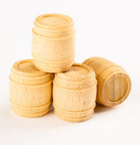 Photo of Amati's B4120,22 22mm Wooden Cask, depicting a finely crafted miniature barrel, ideal for adding historical detail to model dioramas and maritime scenes.