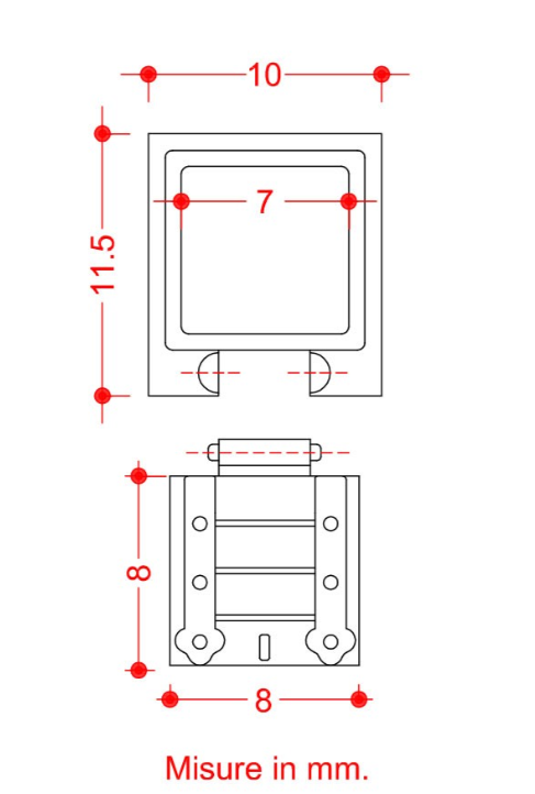 Image of Amati B4132,07 Gun Ports, featuring 7x7mm finely detailed and durable gun ports, perfect for adding authentic artillery details to model ships.