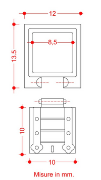 Image of Amati B4132,10 Gun Ports 10x10mm, showcasing detailed, high-quality miniature gun ports designed for adding authentic naval features to model ships.