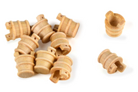 Image of Amati B4145,09 9mm Wooden Buckets, showcasing finely crafted miniature buckets perfect for enhancing detail in model shipbuilding and nautical dioramas.