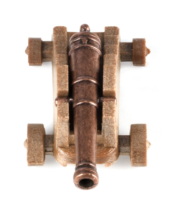 Image of Amati B4155,30 30mm Cannon with Carriage, showcasing a detailed and historically accurate naval cannon model, perfect for adding authenticity to model ships and dioramas.