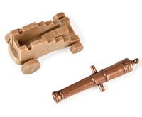 Image of Amati's B4155,40 40mm Cannon with Carriage, a highly detailed and historically accurate miniature perfect for model ship and diorama builders.