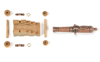 Image of Amati B4159,40 40mm Cannon with Wooden Carriage, showcasing a detailed and historically accurate miniature perfect for enhancing model ships and dioramas.