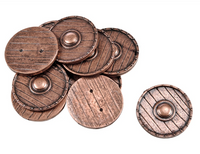 Image of Amati B4290 Viking Ship Shields, a set of 20 detailed 20mm shields, showcasing traditional Viking designs, ideal for enhancing historical ship models with accuracy and authenticity.