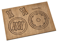 Image of AMATI B4294,42 Lasercut Wooden Top 42mm, showcasing its precision-cut quality and intricate design, ideal for detailed model shipbuilding.