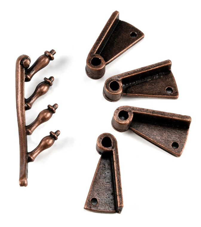 Photo of AMATI B4324,01 Metal Ladder Turning Right, showcasing a finely crafted, durable metal ladder, ideal for enhancing detail and realism in model ships and dioramas.