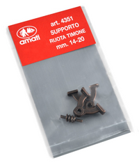 Image of AMATI B4351 Metal Steering Wheel Stand, showing its sturdy metal design suitable for 14-20mm model ship steering wheels, enhancing the navigational detail of model ships.