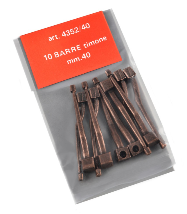 Photo of Amati B4352,40 Metal Rudder Tiller, a 40mm high-quality metal component, designed for adding intricate detail and functionality to model ship steering systems.