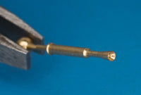 Photo of 1:200 scale British Naval Gun Barrels 40mm PomPom by RB Model, showing a set of 8 metal barrels with precision detailing.