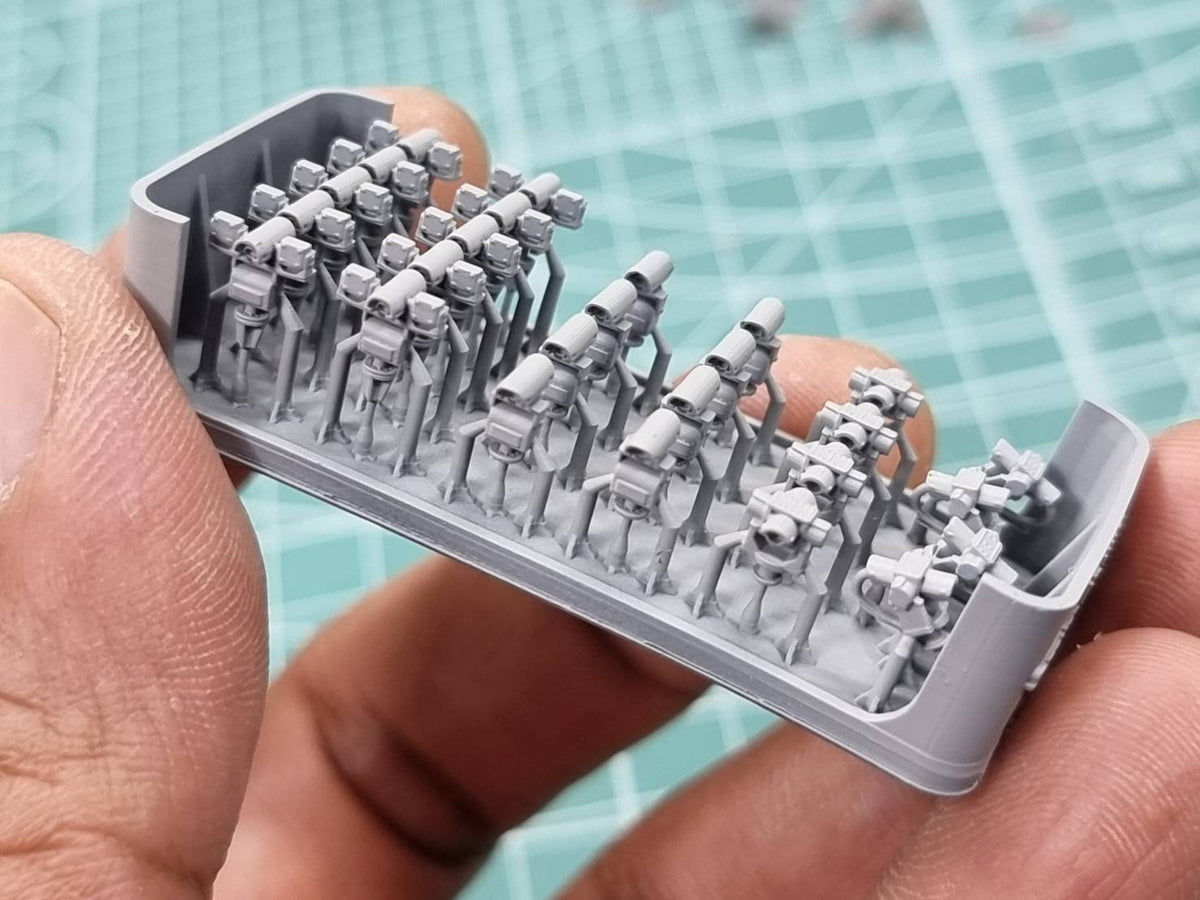 Photo of 1/350 scale security camera set for warship with 57 resin pieces by HS Model HSM-U350067S