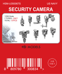 Photo of 1/350 scale security camera set for warship with 57 resin pieces by HS Model HSM-U350067S