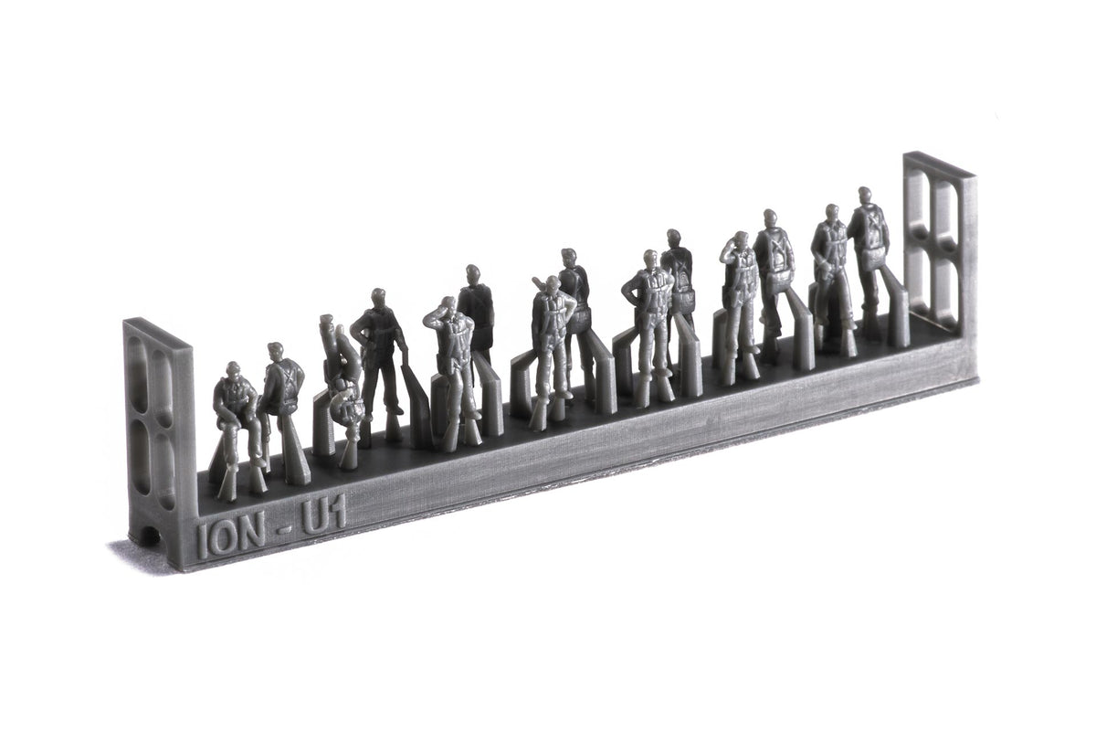 Photo of US Navy Carrier Personnel & Pilots Set 1:200 (ION U200-001) – a collection of 72 finely detailed resin figures for aircraft carrier model dioramas.