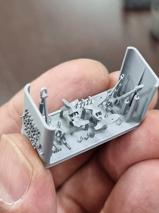 Photo of US Navy Modern Anchor Set with chain for Arleigh Burke Class in 1/350 scale by HS Model HSM-U350034S