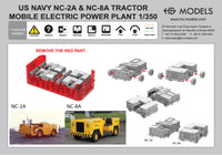 Photo of US Navy NC-2A and NC-8A aircraft tractors 1/350 scale resin model set by HS Model HSM-U350048S