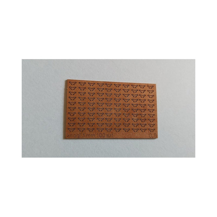 Image of 100 Seahorse 3mm Cleats, showcasing these small but essential components for detailed model shipbuilding and realistic rigging enhancements.