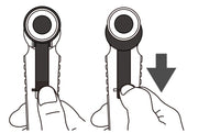 Photo of OLFA RTY-4 18mm Classic Straight Rotary Cutter with blade cover for safety storage, designed for precision cutting in sewing and crafting.