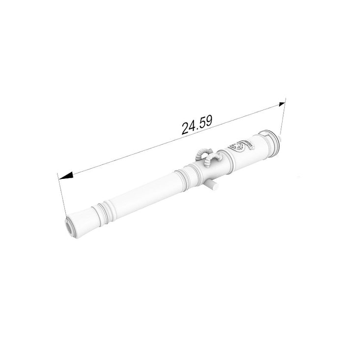 Image of 4pcs 6 Pounds Gun Barrels Long 3D Print from Seahorse, showcasing detailed replicas typical of 17th-century Dutch naval artillery.