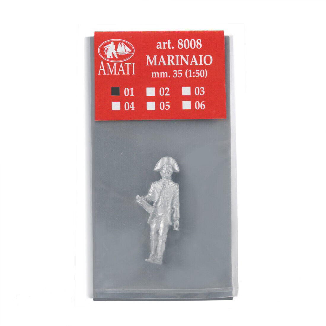 Image of Amati's Model Boat Crew Figures, showcasing a set of detailed and lifelike miniature figures in various poses, designed to add realism and character to model ship and nautical diorama settings.