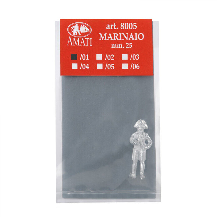 Image of Amati's Model Boat Crew Figures, showcasing a set of detailed and lifelike miniature figures in various poses, designed to add realism and character to model ship and nautical diorama settings