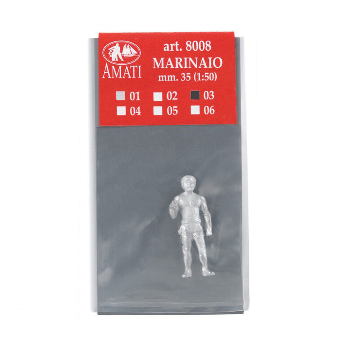 Image of Amati's Model Boat Crew Figures, showcasing a set of detailed and lifelike miniature figures in various poses, designed to add realism and character to model ship and nautical diorama settings.