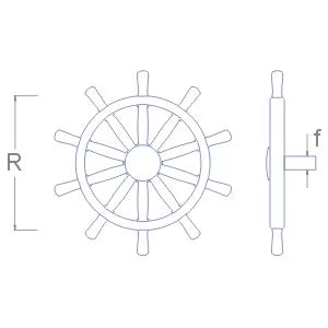 Steering Wheel 18mm Brass RB Model 00818