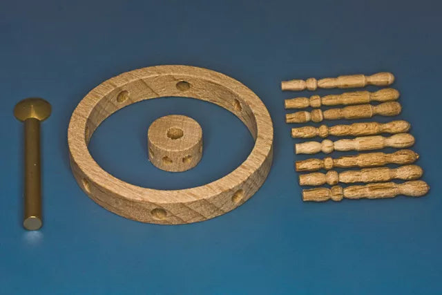 Photo of RB Model 13135 Wooden Steering Wheel with 8 Spokes - 35mm Diameter