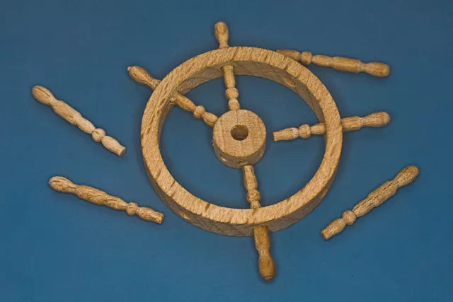 Photo of RB Model 13135 Wooden Steering Wheel with 8 Spokes - 35mm Diameter
