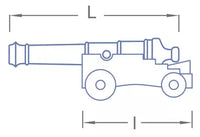 Cannon With Carriage 26mm (4 Pcs) RB Model 085261
