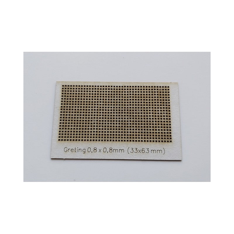Close-up image of Seahorse Precision Gratings 0.8x0.8mm, showcasing the intricate detail and quality craftsmanship ideal for model shipbuilding and architectural projects.