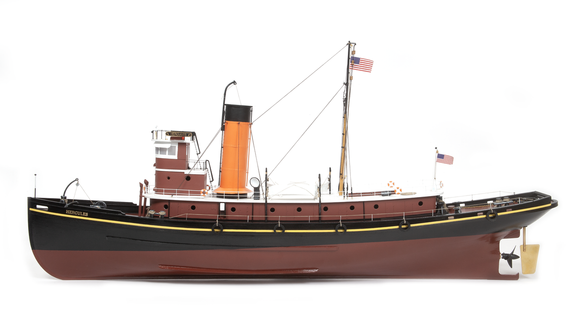 Photo of OcCre Hercules Tugboat 1:50 wooden model ship kit (61002) with RC-ready construction