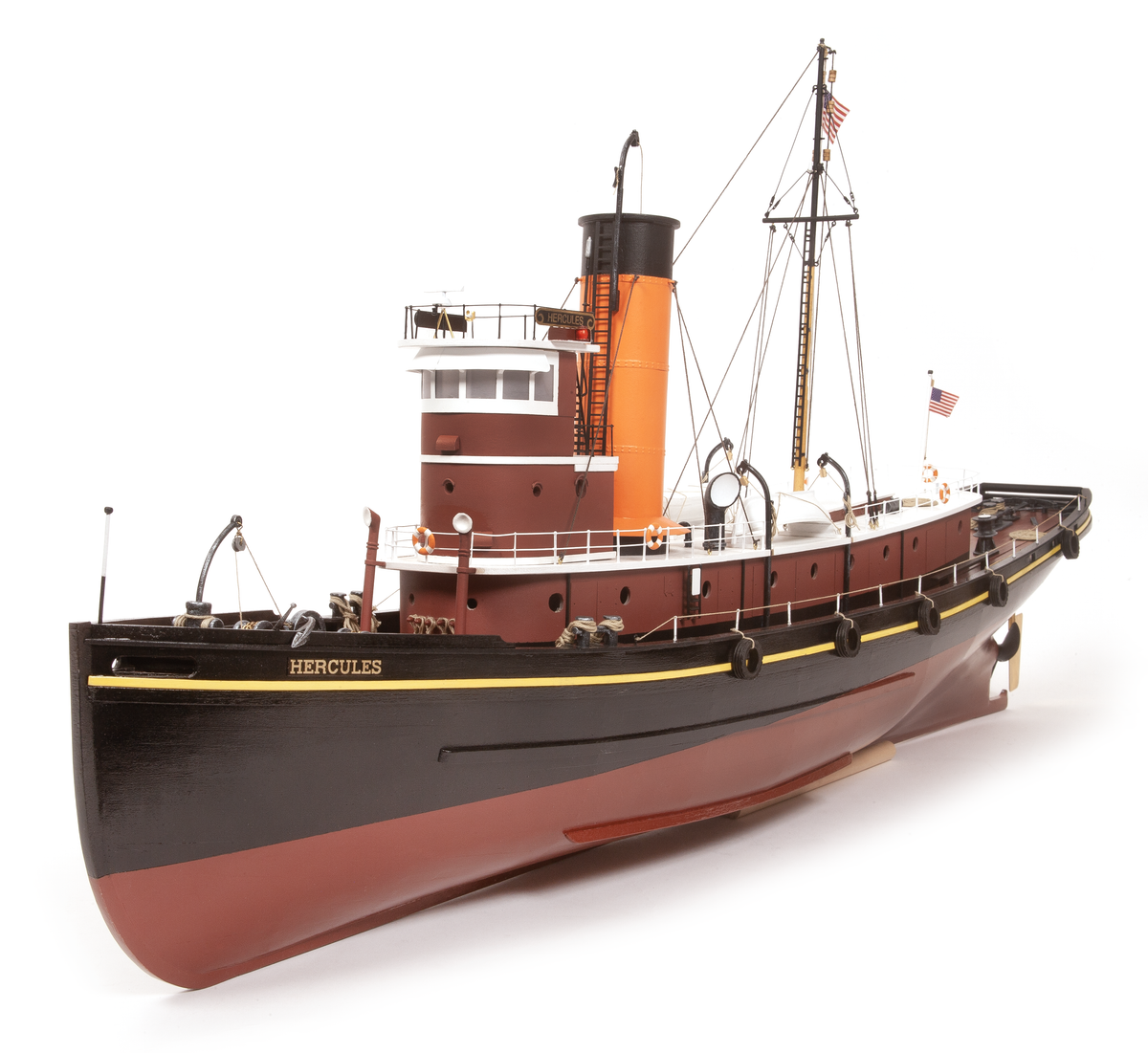 Photo of OcCre Hercules Tugboat 1:50 wooden model ship kit (61002) with RC-ready construction