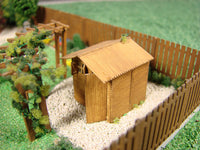 Photo of Garden Shed 1:87 scale Vessel Railway Miniatures laser-cut card model kit HO scale building