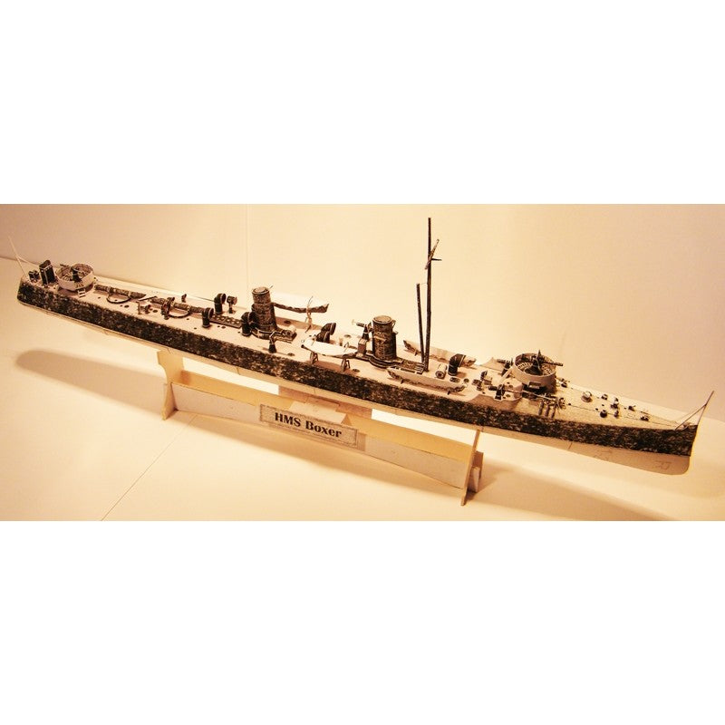 Photo of the Boxer 1895 destroyer 1:200 scale card model kit from Orel Publishing