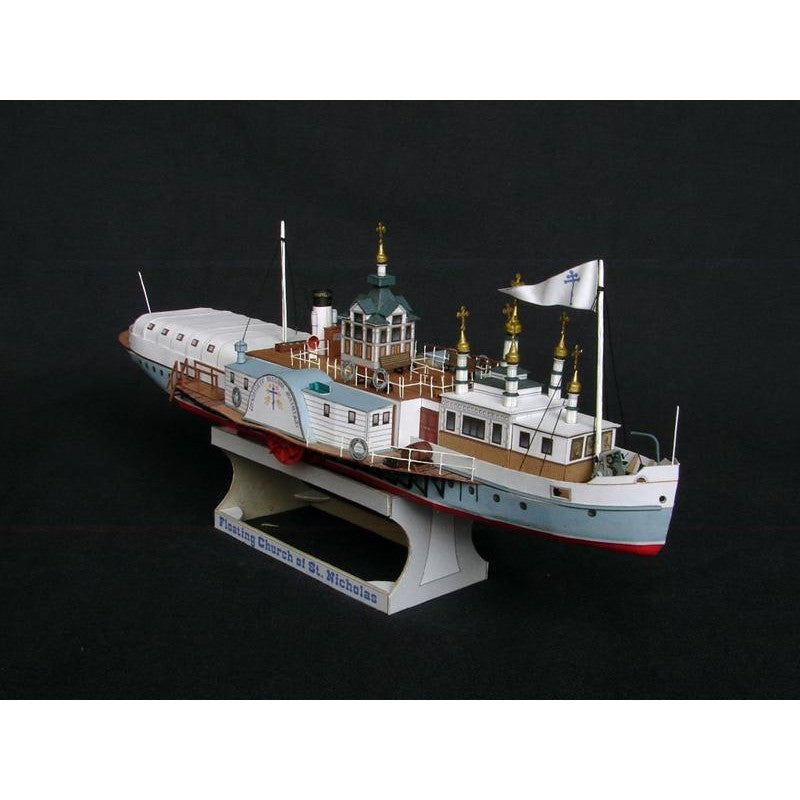 Photo of Orel Saint Nicholas the Wonderworker 1:200 card model kit No. 133 Russian floating church steamer
