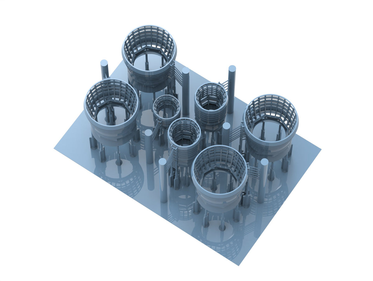 Photo of Funnel for Arleigh Burke Class Destroyer 1:200 HS Model resin set with 6 detailed parts